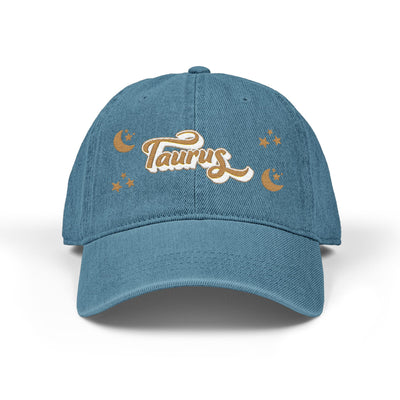 'Taurus' Denim Embroidered Cap