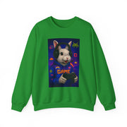 Gamer Bunny Crewneck Sweatshirt | Unisex Lightweight Sweater, Perfect for Gaming, Gifts for Gamers, Cute Animal Sweatshirt, Cozy Apparel