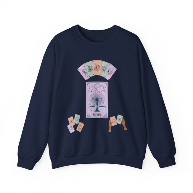 'Justice' Tarot Card Unisex Crewneck Sweatshirt