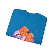 Purple Pumpkin Wrapped In A Bow Unisex Crewneck Sweatshirt
