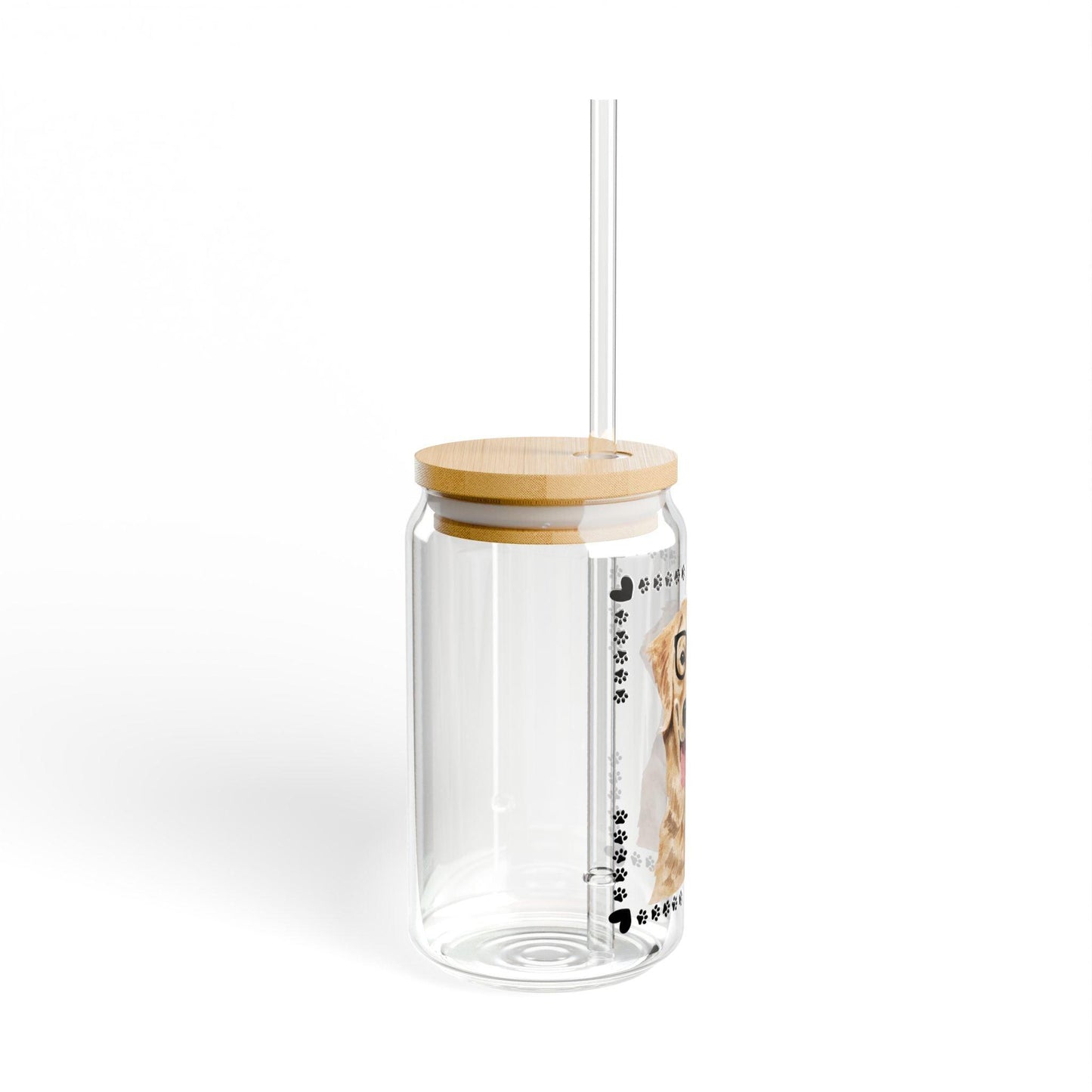 Geeky Good Golden Retriever Sipper Glass