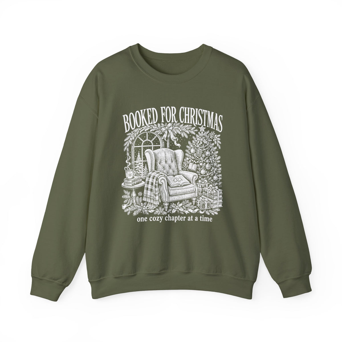 Booked for Christmas Sweatshirt, Book Lover Christmas Crewneck, Cozy Reader Sweater, Bookish Holiday Shirt, BookTok Christmas Gift