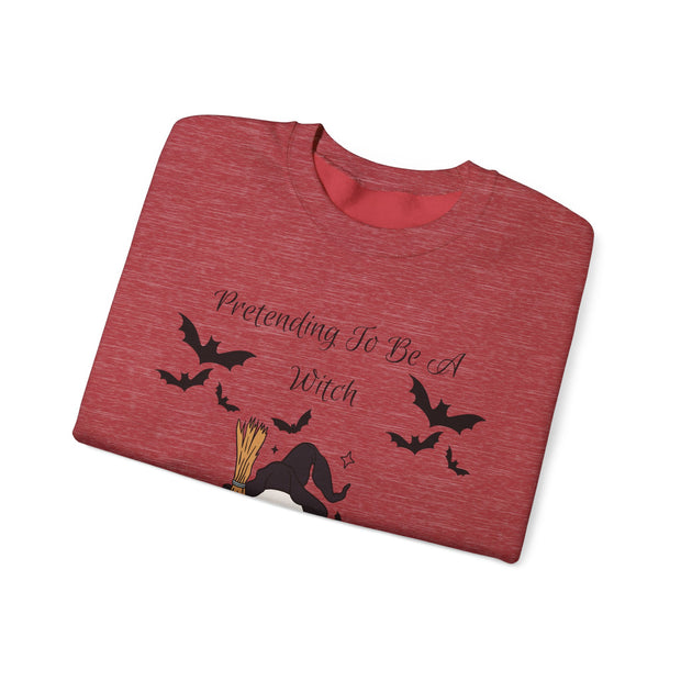 'Pretending To Be A Witch' Unisex Crewneck Sweatshirt