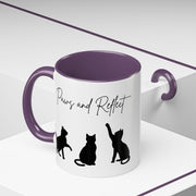 'Paws and Reflect' Cats Accent Coffee Mug