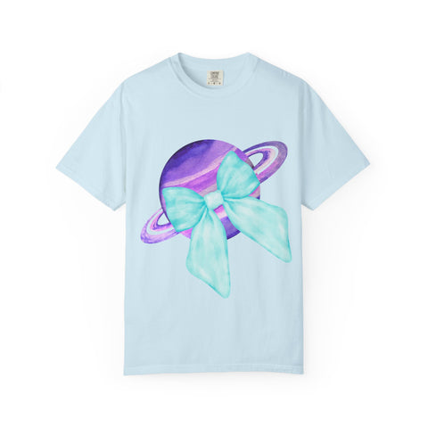 Purple Saturn Wrapped In Bow Unisex T-Shirt