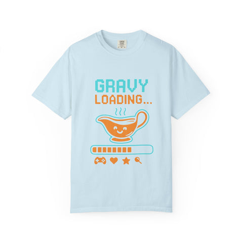 Gravy Loading Unisex Tee, Funny Foodie T-Shirt for Thanksgiving, Casual Wear, Gamer Gift, Comfort Fit
