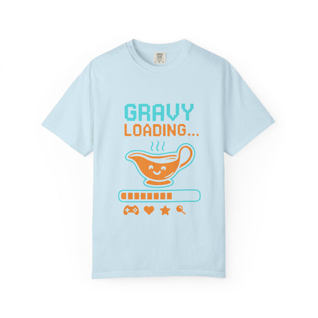 Gravy Loading Unisex Tee, Funny Foodie T-Shirt for Thanksgiving, Casual Wear, Gamer Gift, Comfort Fit