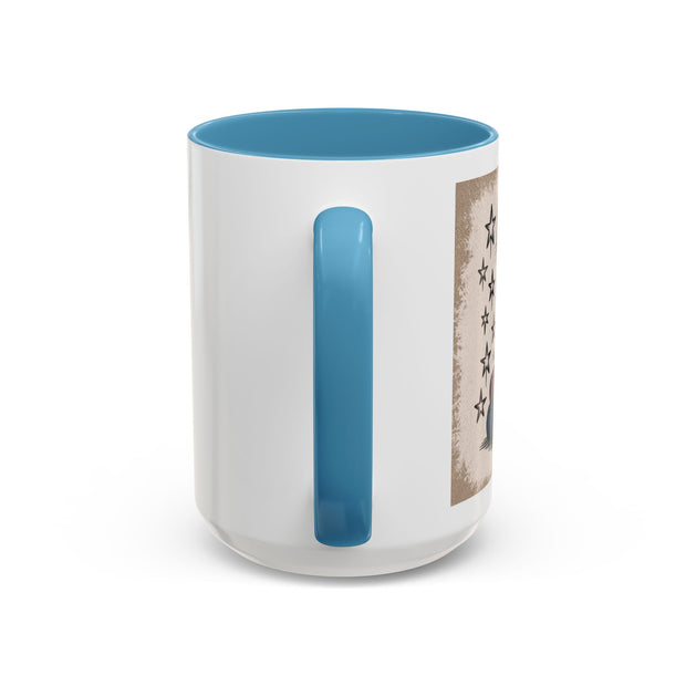 Cat and Book Lover's Accent Coffee Mug