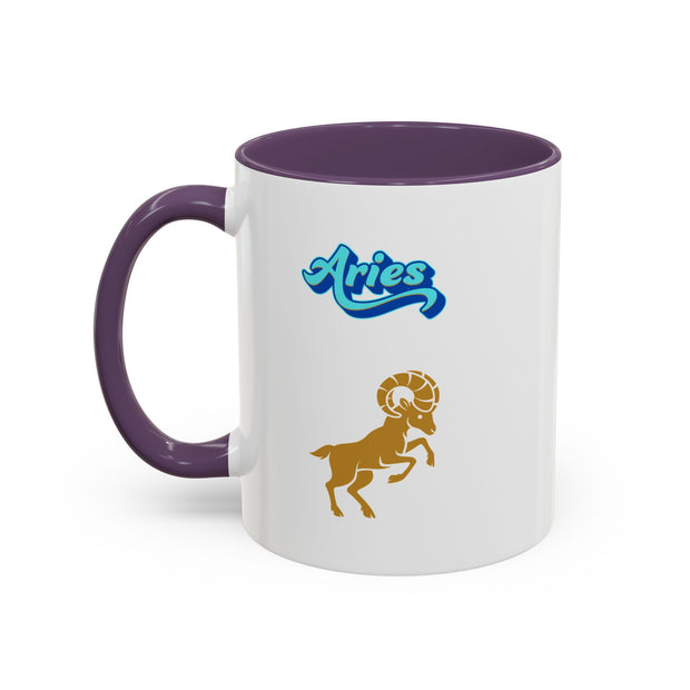 'Aries' Zodiac Accent Coffee Mug