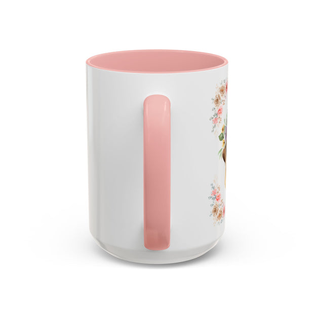 Geeky Goddess Pug Accent Coffee Mug