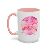 Pink Planet Wrapped In A Bow Accent Coffee Mug