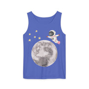 Astronaut Flying To The Moon Unisex Tank Top
