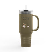 'Espawresso Yourself' French Bulldog Insulated Travel Mug, 40oz