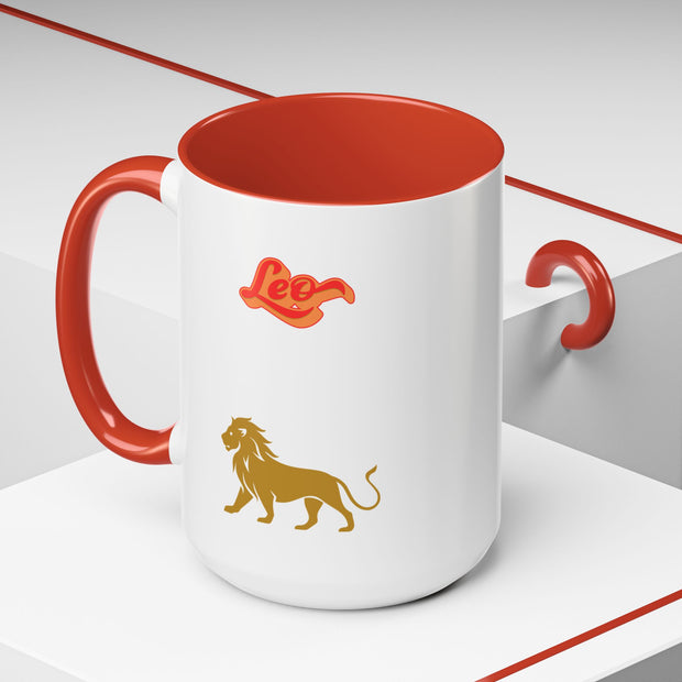 'Leo' Zodiac Accent Coffee Mug