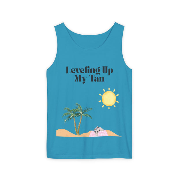 'Leveling Up My Tan' Unisex Tank Top
