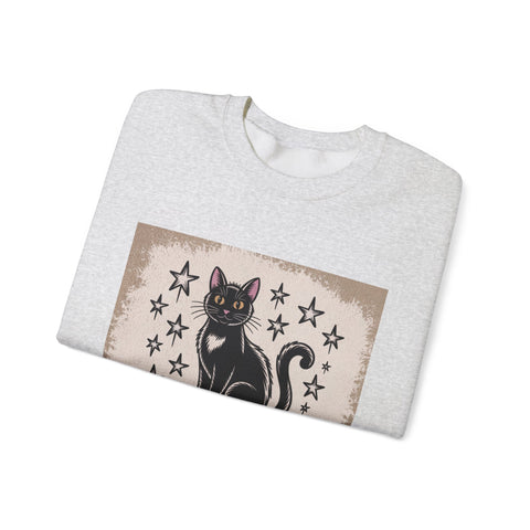 Cat and Book Lover's Crewneck Sweatshirt