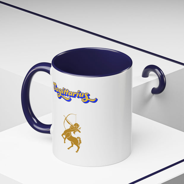 'Sagittarius' Zodiac Accent Coffee Mug