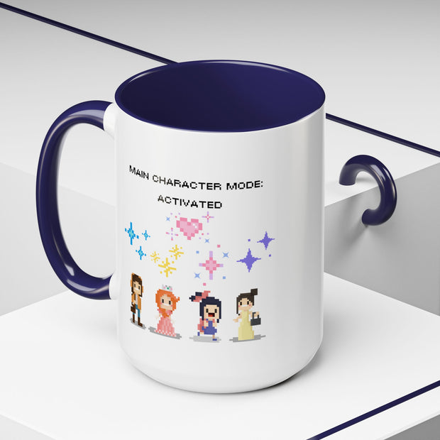 'Main Character Mode: Activated' Accent Coffee Mug