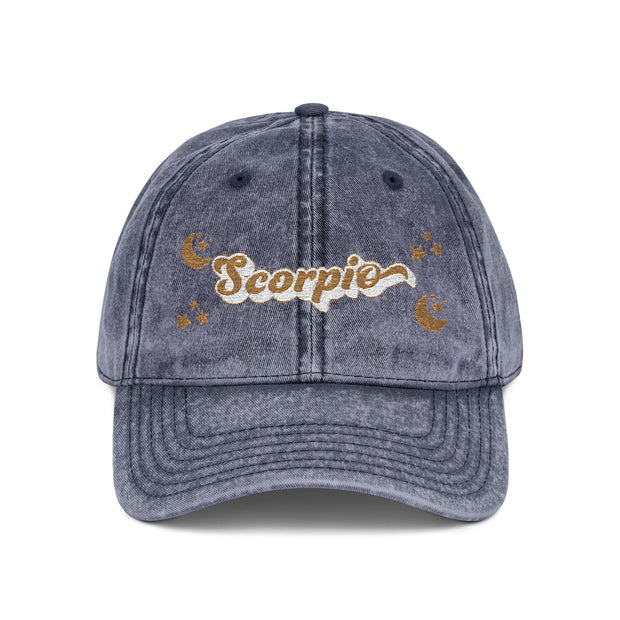 'Scorpio' Vintage Embroidered Cap