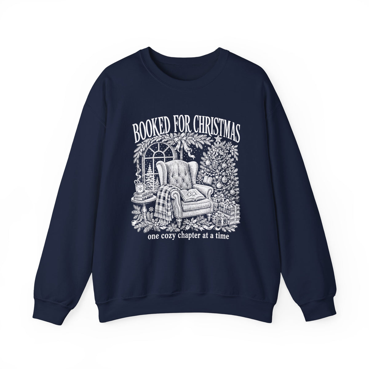 Booked for Christmas Sweatshirt, Book Lover Christmas Crewneck, Cozy Reader Sweater, Bookish Holiday Shirt, BookTok Christmas Gift
