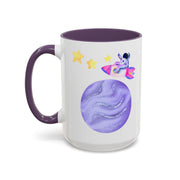 Astronaut Taking Off In Space Accent Coffee Mug