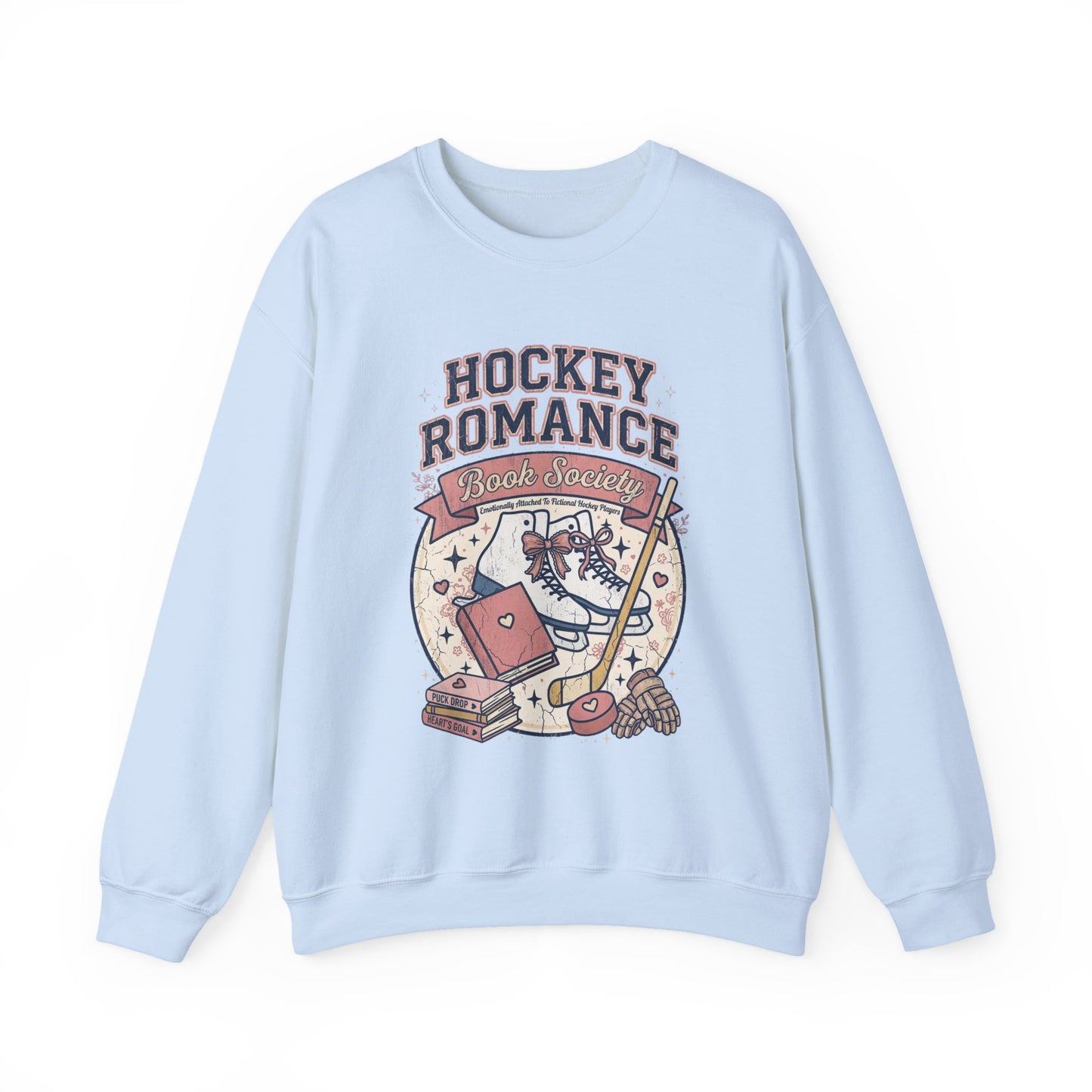 Hockey Romance Sweatshirt, Booktok Hockey Romance Crewneck, Romance Reader Sweatshirt, Cozy Hockey Book Girly Gift