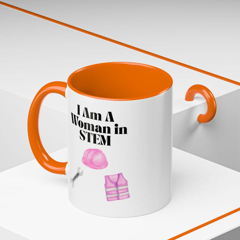 'I Am A Woman In STEM' Engineer Accent Coffee Mug