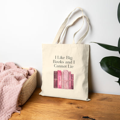 'I Like Big Books and I Cannot Lie' Cotton Canvas Tote Bag