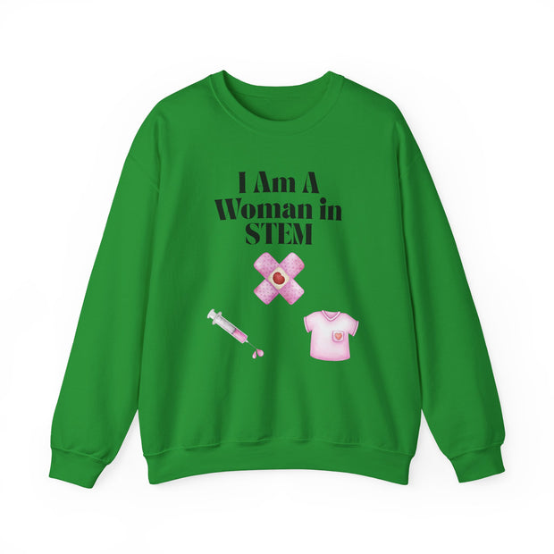 'I Am A Woman In STEM' Nurse Unisex Crewneck Sweatshirt