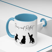 'Paws and Reflect' Cats Accent Coffee Mug