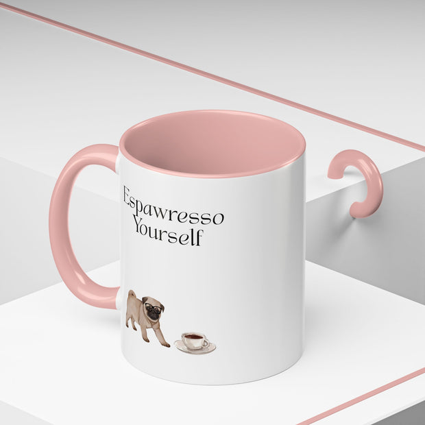 'Espawresso Yourself' Pug Accent Coffee Mug