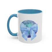 Blue/Green Planet Wrapped In A Bow Accent Coffee Mug