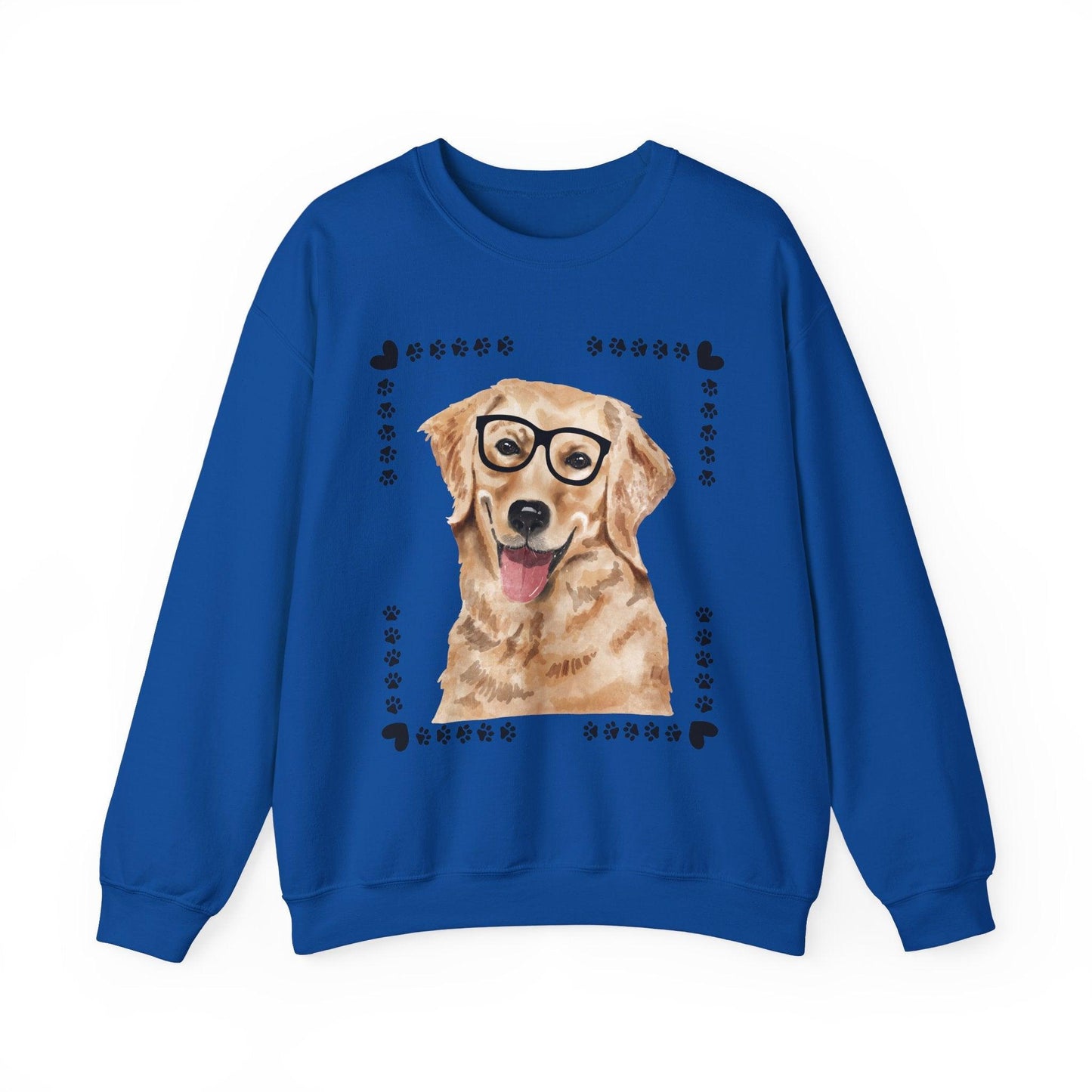 Geeky Good Golden Retriever Unisex Crewneck Sweatshirt