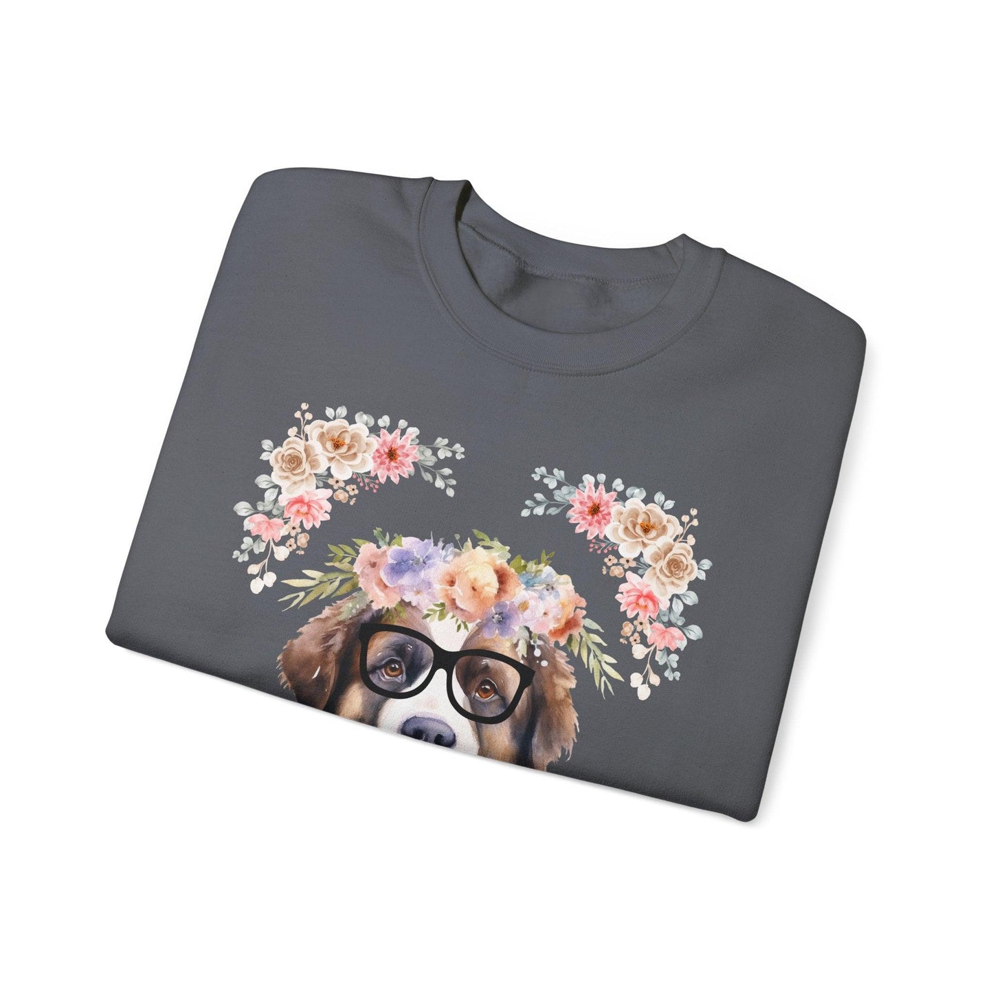 Geeky Goddess Saint Bernard Unisex Crewneck Sweatshirt