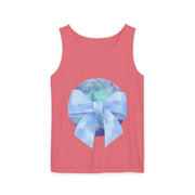 Blue/Green Planet Wrapped In A Bow Unisex Tank Top