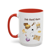 'Side Quest Queen' Accent Coffee Mug