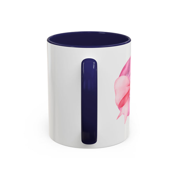 Pink Planet Wrapped In A Bow Accent Coffee Mug