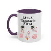 'I Am A Woman In STEM' Astronaut Accent Coffee Mug