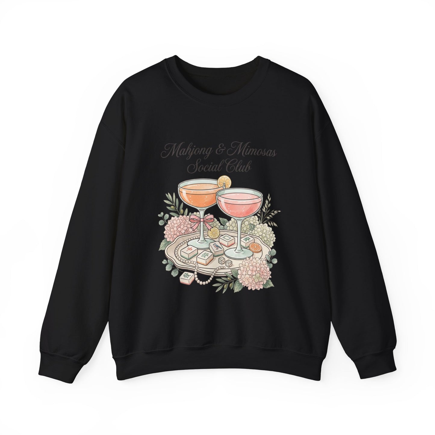 Mahjong & Mimosas Sweatshirt, Mahjong Club Crewneck, Brunch Girl Pullover