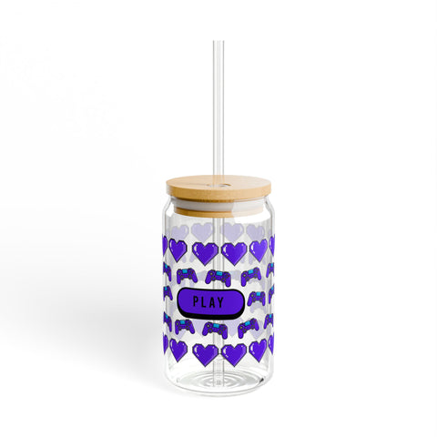 Let's Play Gamer Sipper Glass