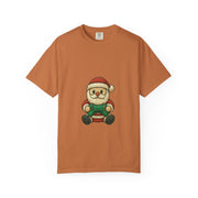 Festive Santa Gaming T-Shirt, Unisex Holiday Tee, Funny Christmas Shirt, Gamer Gift, Cute Santa Design