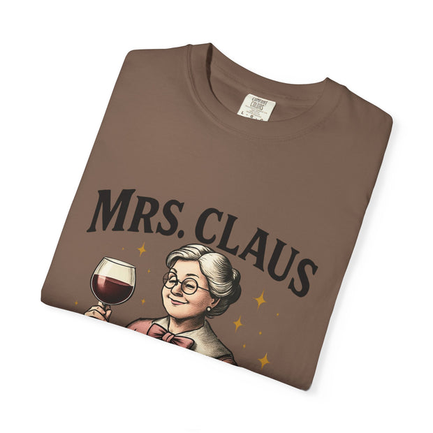 Mrs. Claus Wine Club T-Shirt, Fun Christmas Tee, Holiday Humor Shirt, Unique Gift for Wine Lovers, Mrs Claus Wine Lover Apparel