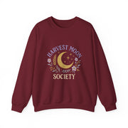 Harvest Moon Society Crewneck Sweatshirt, Cozy Autumn Sweatshirt, Unisex Fall Apparel, Moon Phase Gift, Seasonal Fashion