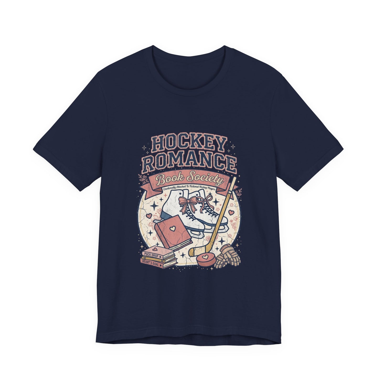Hockey Romance T Shirt, Booktok Romance Reader Tee, Cozy Hockey Book Girly Shirt, Romance Book Lover Gift