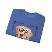 Geeky Good Golden Retriever Unisex Crewneck Sweatshirt