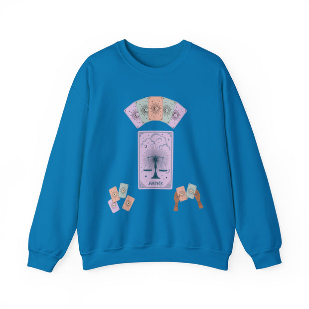 'Justice' Tarot Card Unisex Crewneck Sweatshirt