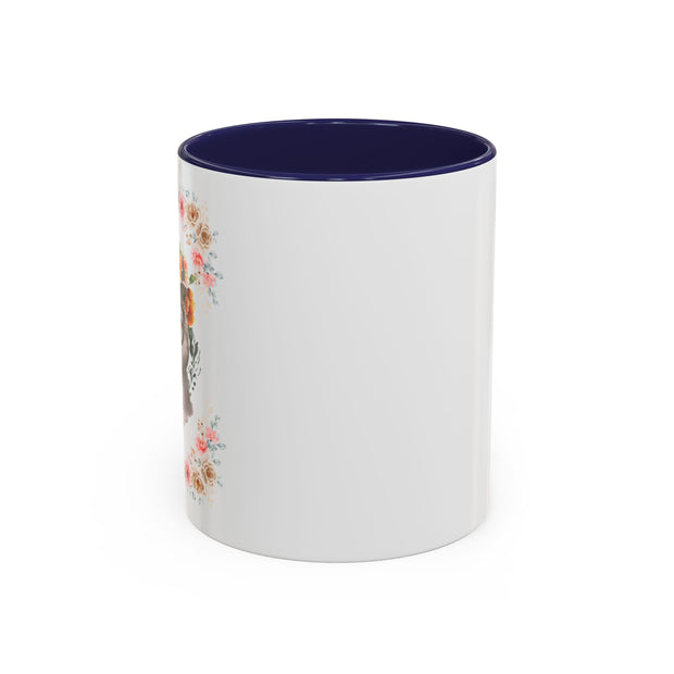 Geeky Goddess Gray Cat Accent Coffee Mug