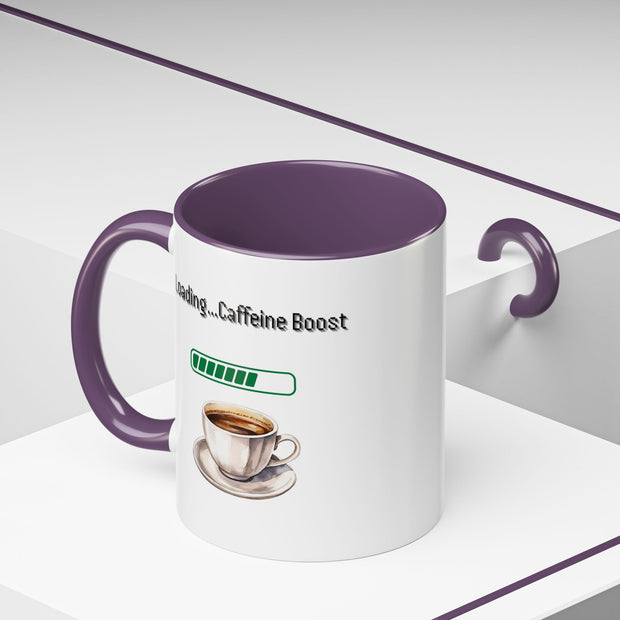 'Loading...Caffeine Boost' Accent Coffee Mug
