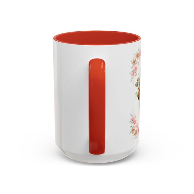 Geeky Goddess Pug Accent Coffee Mug