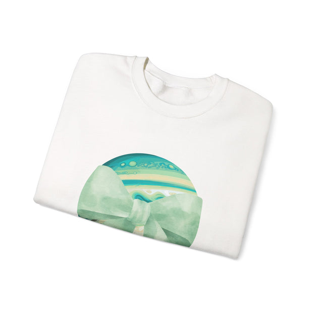 Green Planet Wrapped In A Bow Unisex Crewneck Sweatshirt